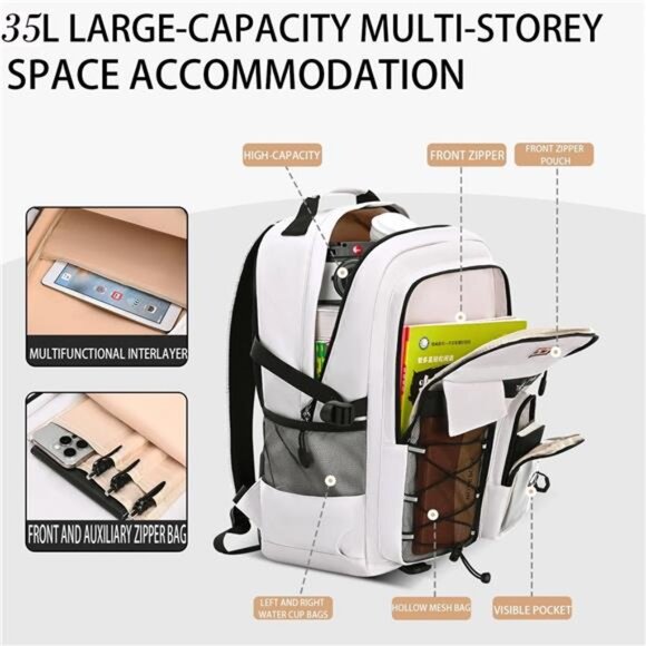 School Backpack for 15.6" Laptop,Fashion Waterproof School Bag for Boys - Picture 3 of 7